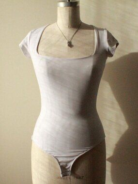 free people white square neck sleeveless bodysuit